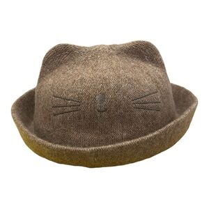Toddler Wool Bowler Cat Hat